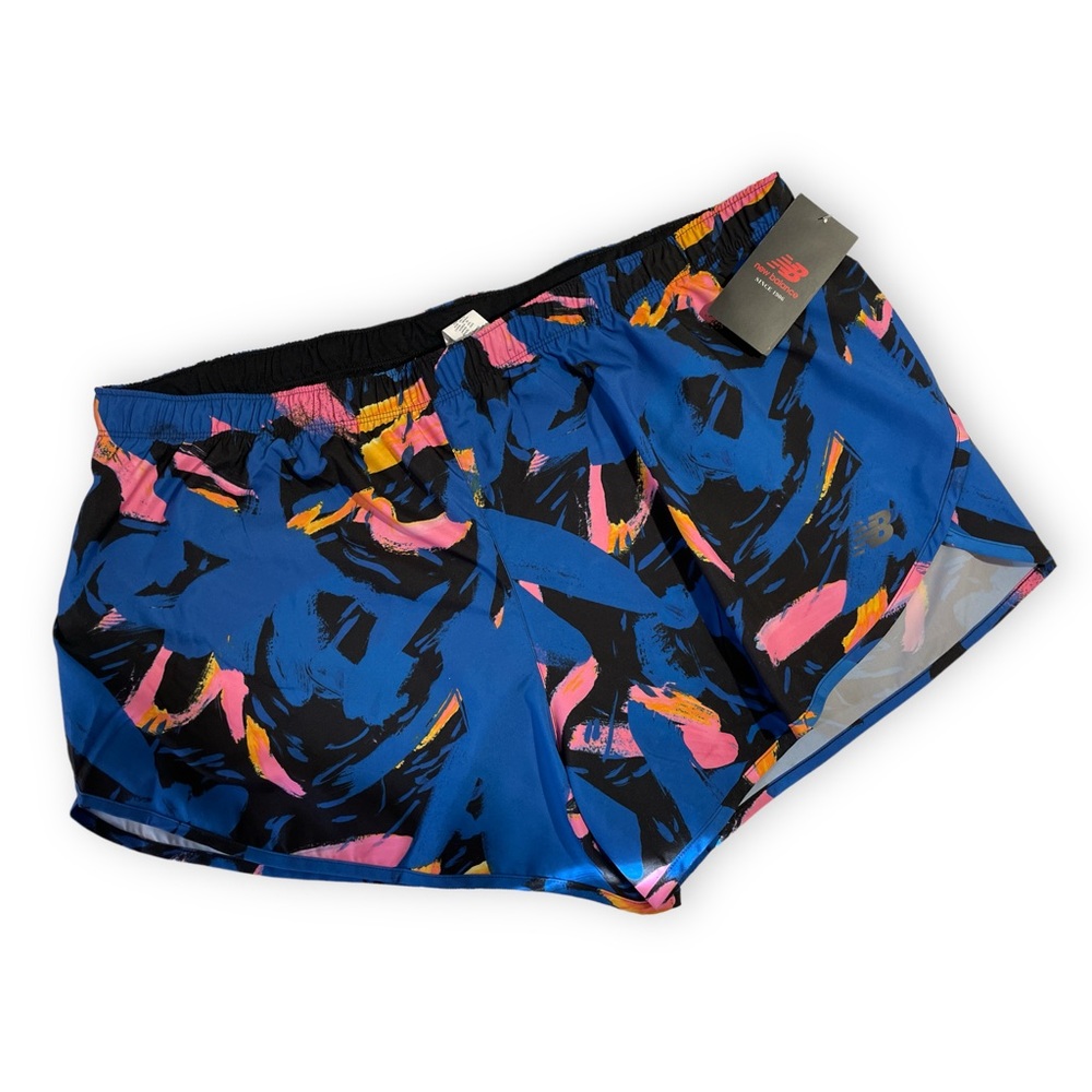 New Balance Women’s Impact Running Shorts 2XL New With Tags Black Blue Print